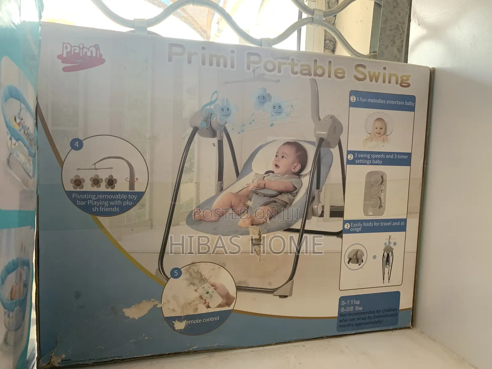Primi Swing Baby Rocker, Music Remote Ctrl, Foldable Swing