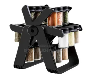18 Piece Rotating Spice Rack With Jars