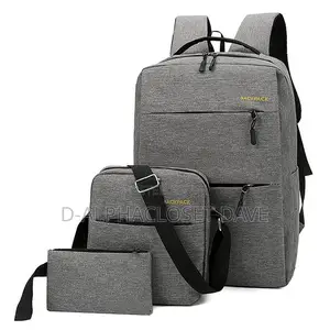 3in1 Laptop Backpack, School Bag - Grey