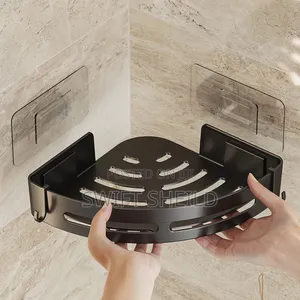 2 Set Corner Bathroom Floating Shelves and Organizer