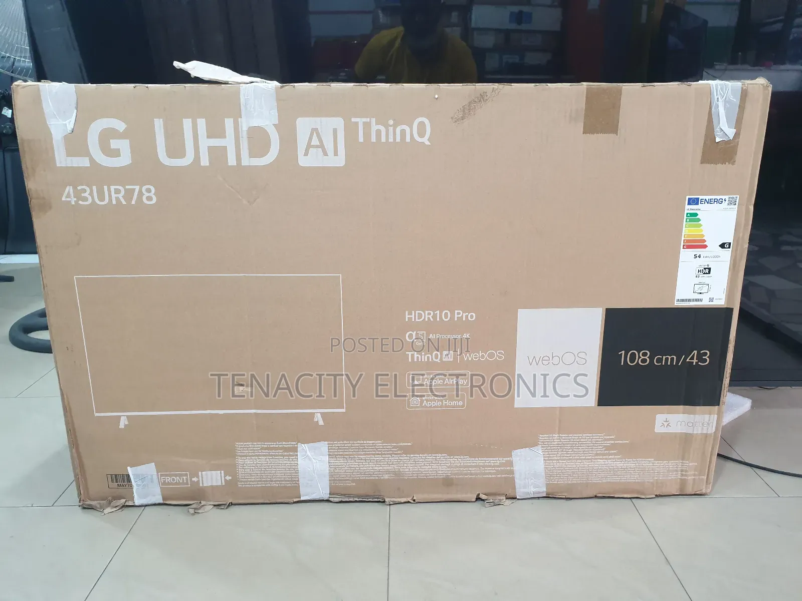 New LG 43"2023 Uhd HDR Smart Satellite TV