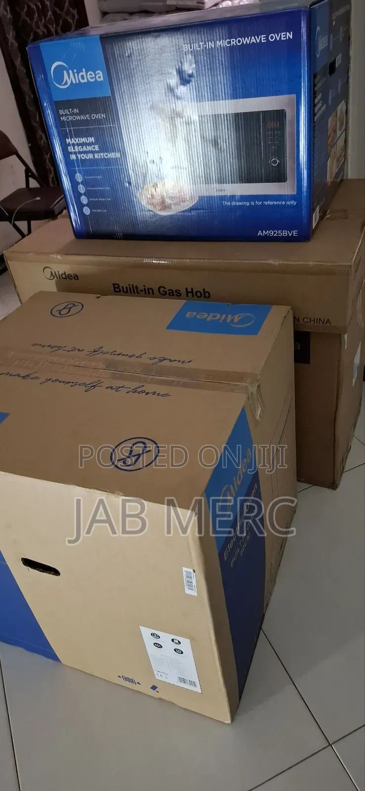 Midea 4 Set Inbuilt Extractor 5 Burner Microwave and Oven