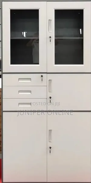 Office Cabinet Metallic Glass Sewn