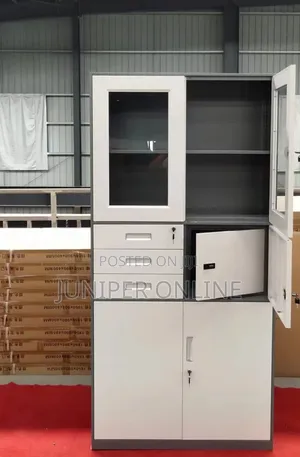 Office Cabinet Metallic Glass Sewn
