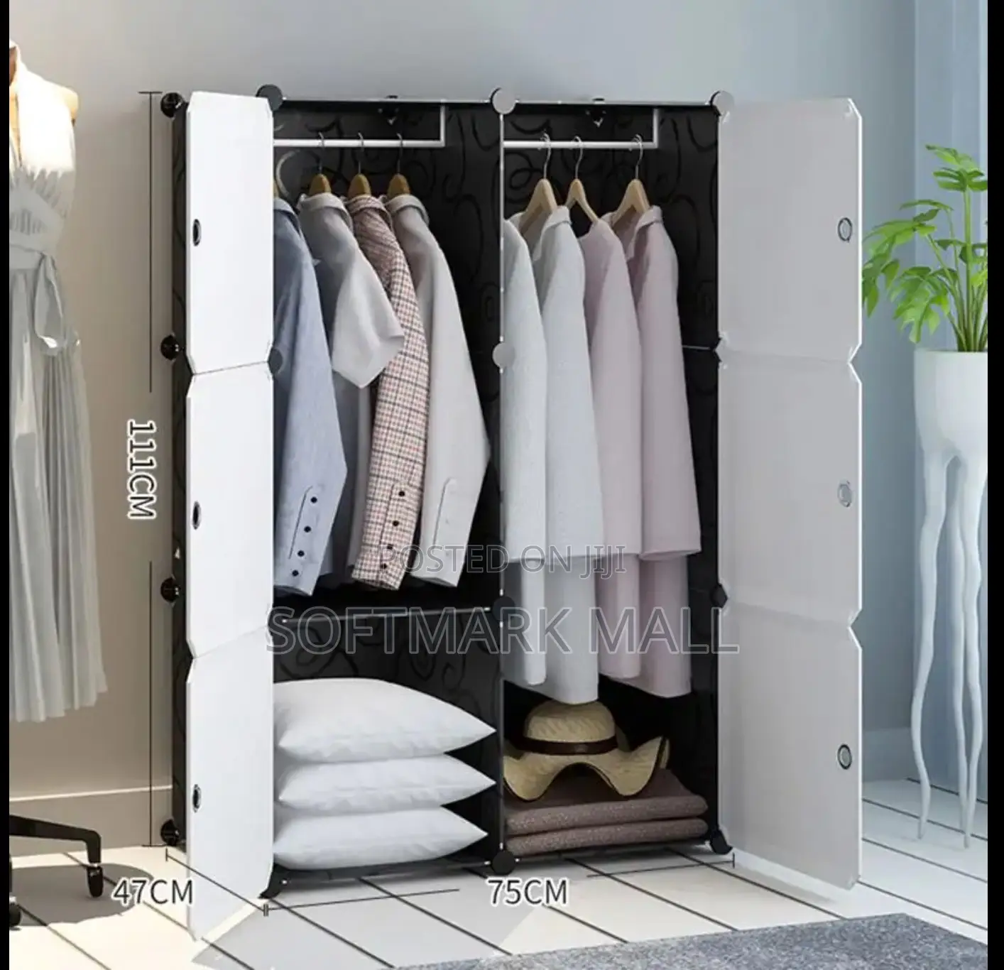 6 Cubes Plastic Wardrobe