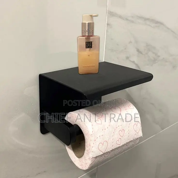 Toilet Tissue Holder. Black. .