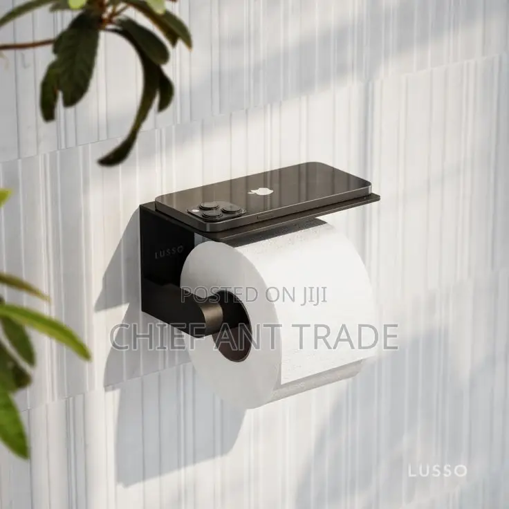 Toilet Tissue Holder. Black. .
