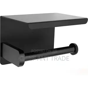 Toilet Tissue Holder. Black. .
