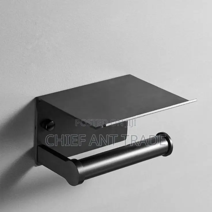 Toilet Tissue Holder. Black. .