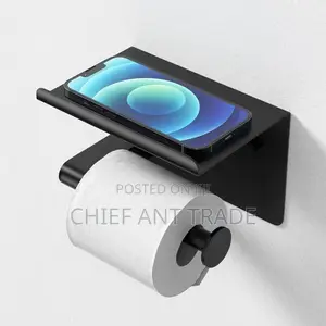 Toilet Tissue Holder. Black. .
