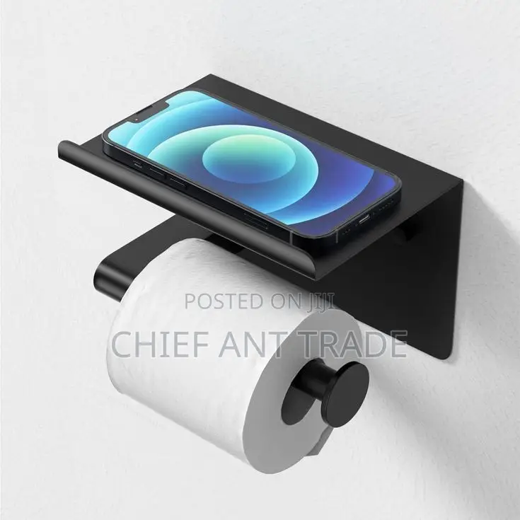 Toilet Tissue Holder. Black. .