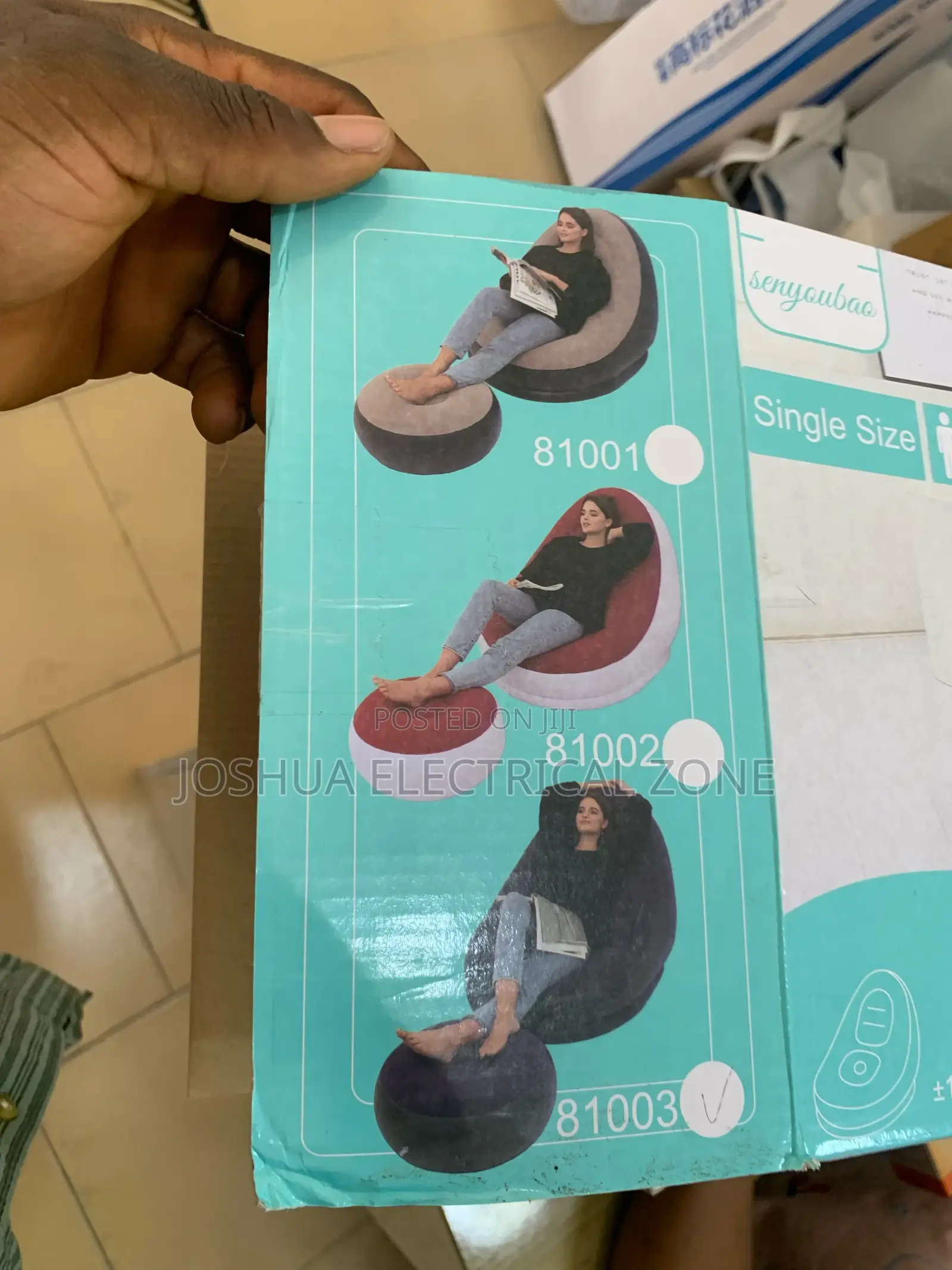 Inflatable Leisure Sofa Chair With Footstool