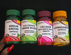 Photo - Ginseng, Ginkgo Biloba, Collagen, Biotin Ashwagandha Set
