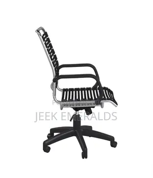 Euro Style Black Bungie Swivel Chair