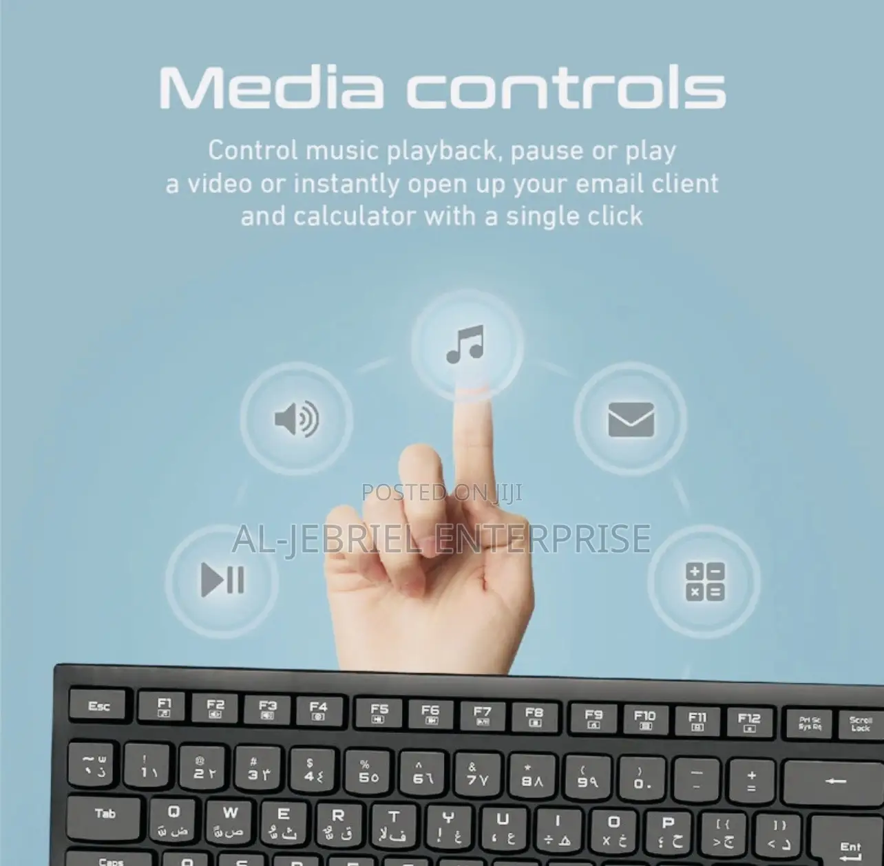 Promate PROCOMBO-12 Wireless Multimedia Keyboard Mouse