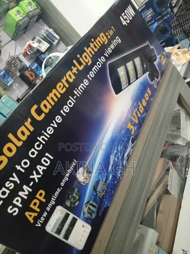 Ultra Ai Solar 450w Street Light Full Color Camera 2 in 1 2