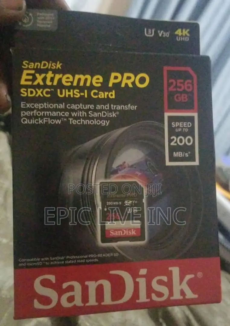 Extreme Pro SDXC” UHS-I 256gb SD Card