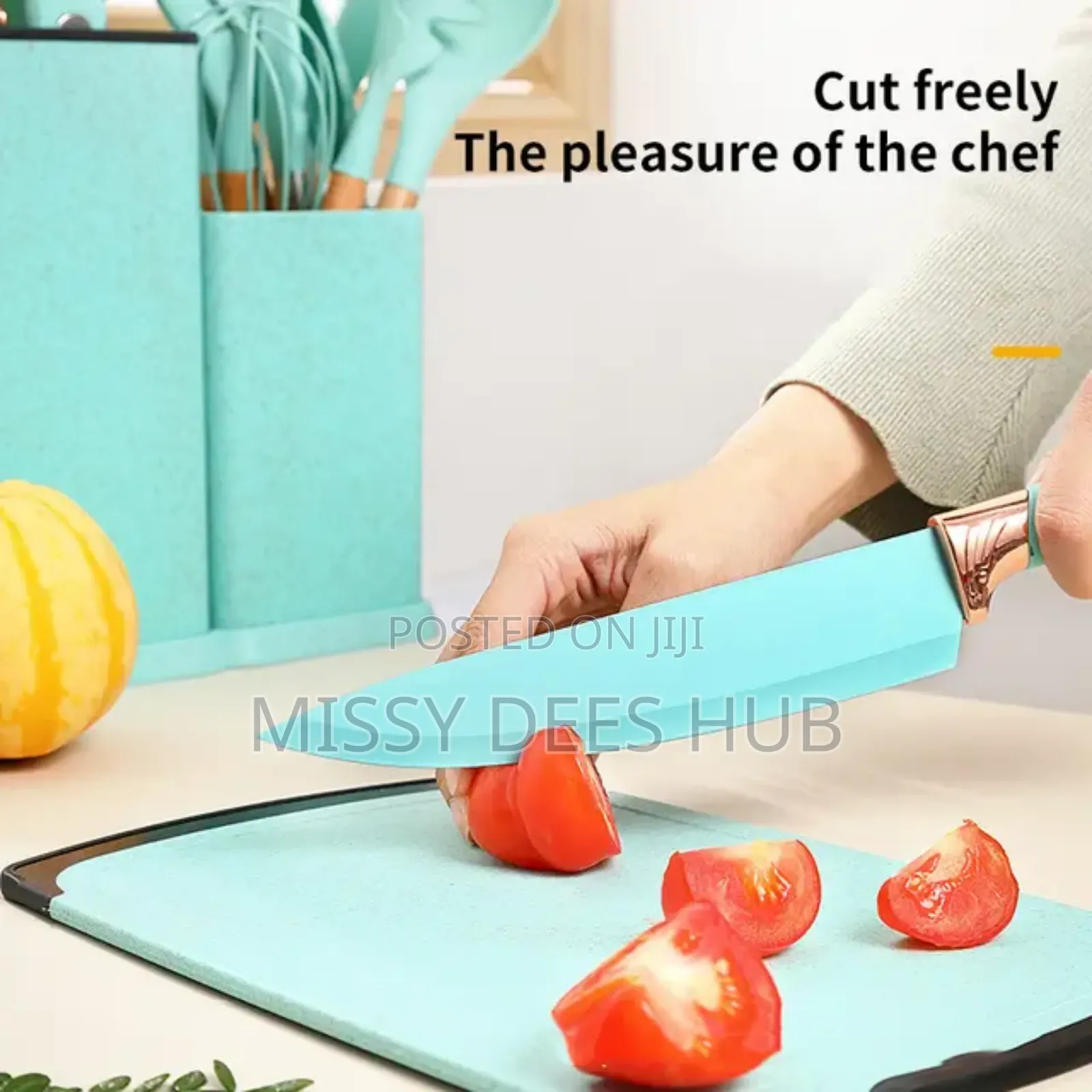 Silicone Kitchen Set With Knives and Cutting Board