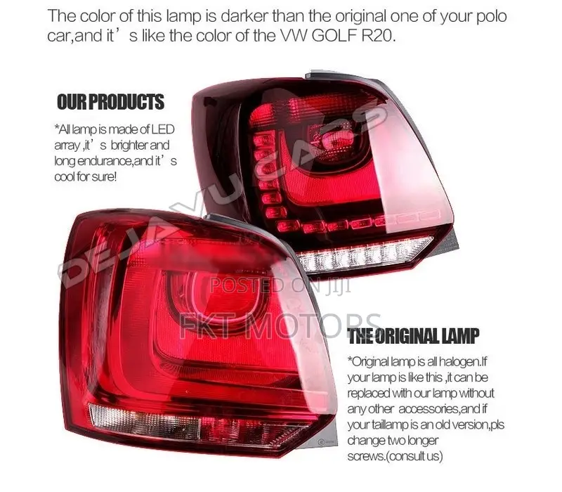 Volkswagen VW Polo Taillight 2010,2011,2012,2013,2014,2015