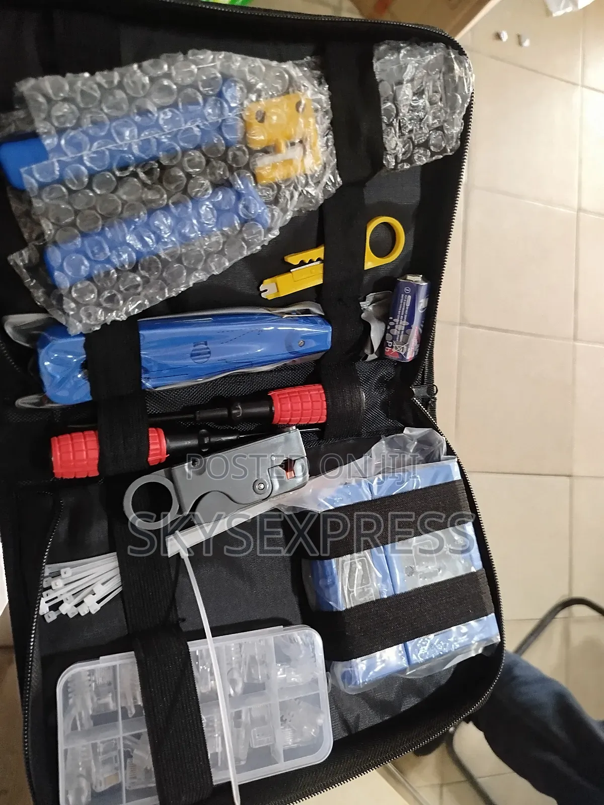 Networking Toolsets With Pass Through Crimping Tool