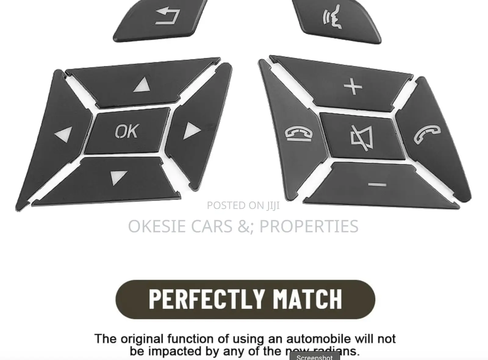 Black Steering Wheel Buttons Cover for Mercedes-Benz
