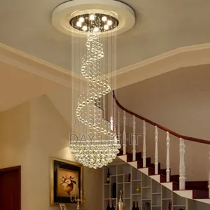 Long Crystal Ball Ceiling Light / Chandelier.