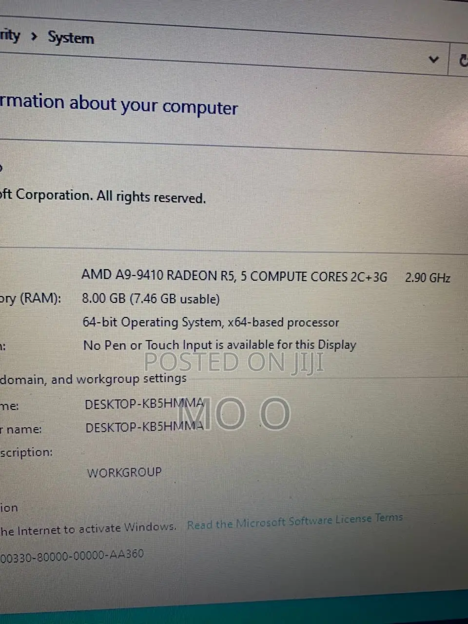 Laptop Acer Aspire E15 8GB AMD HDD 500GB
