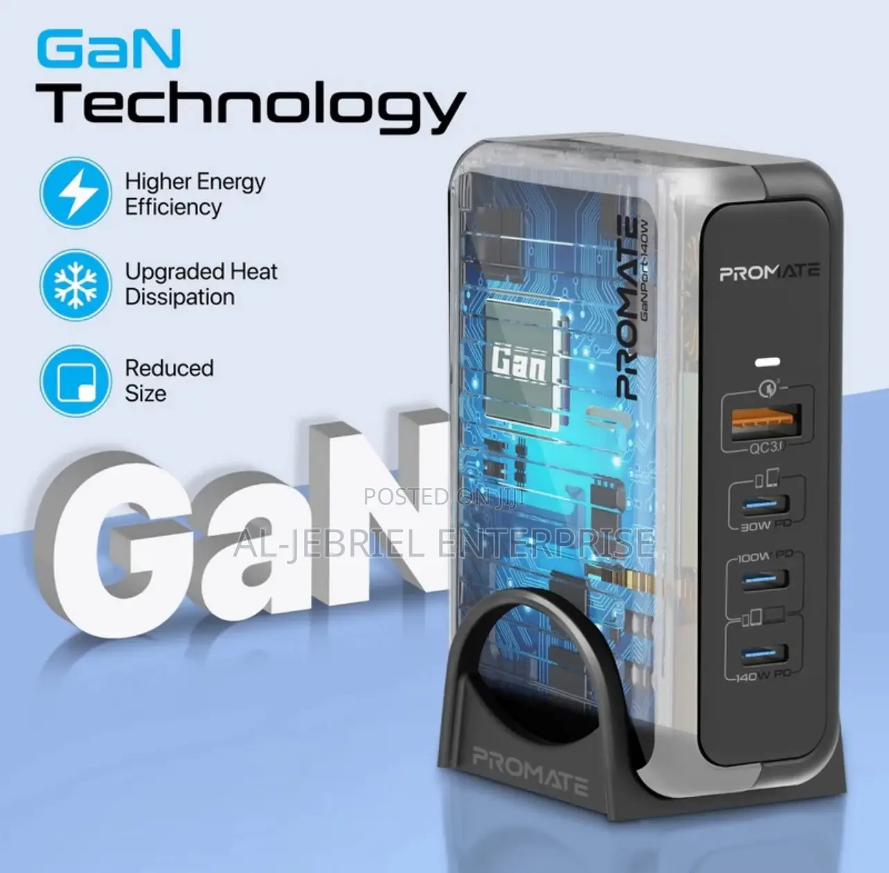 Promate GANPORT-140W Super Speed Ganfast Charging Station