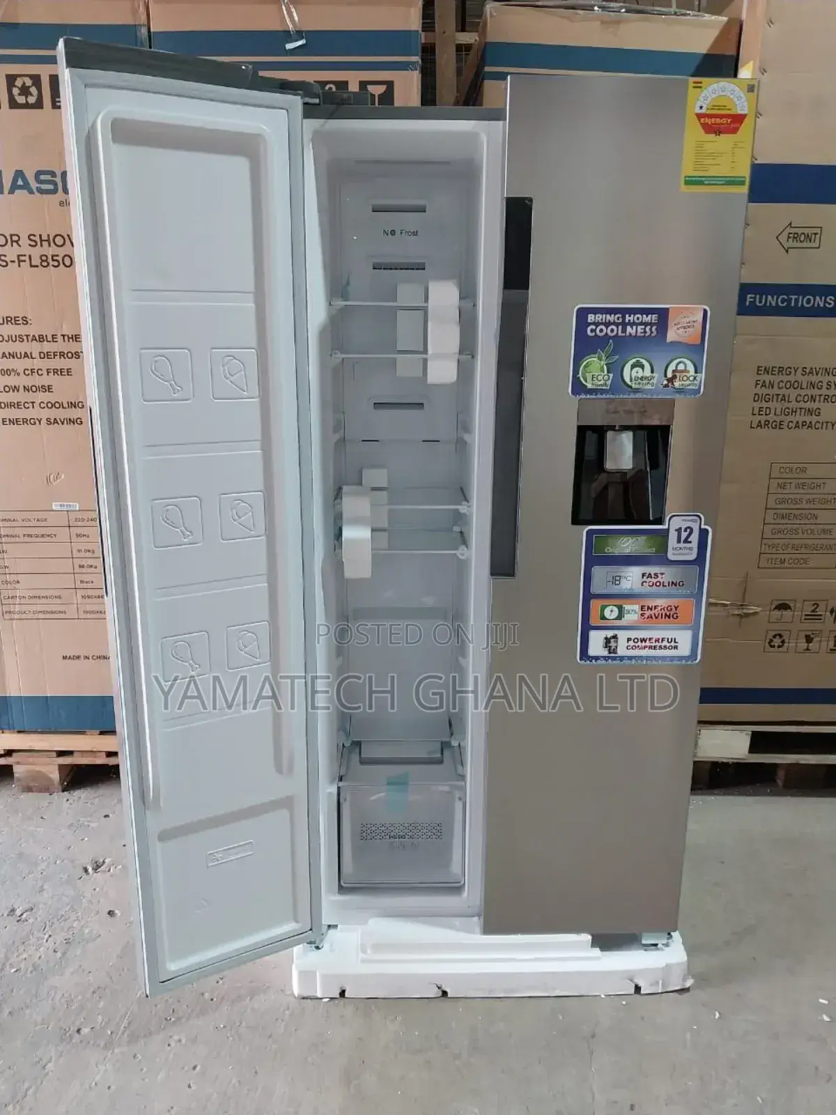 Nasco Side by Side Fridge With Water Dispenser Fridge 460ltr