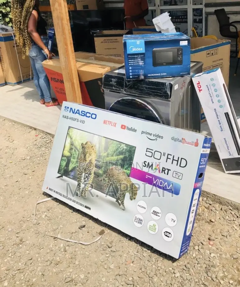 Choose Authentic Nasco 50” FHD Smart Electric Television.