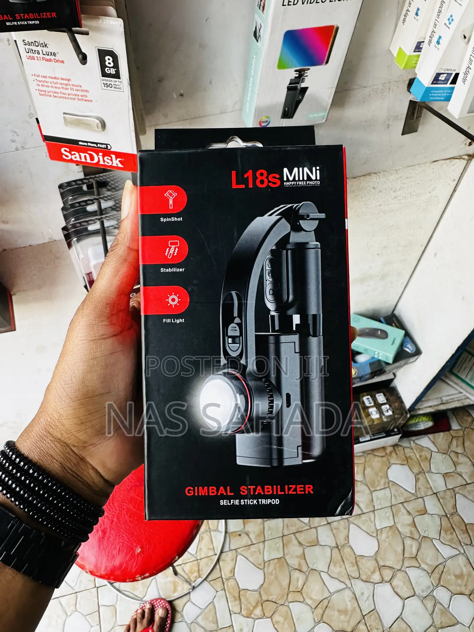 Mini Gimbal Stbilizer L18s With Light