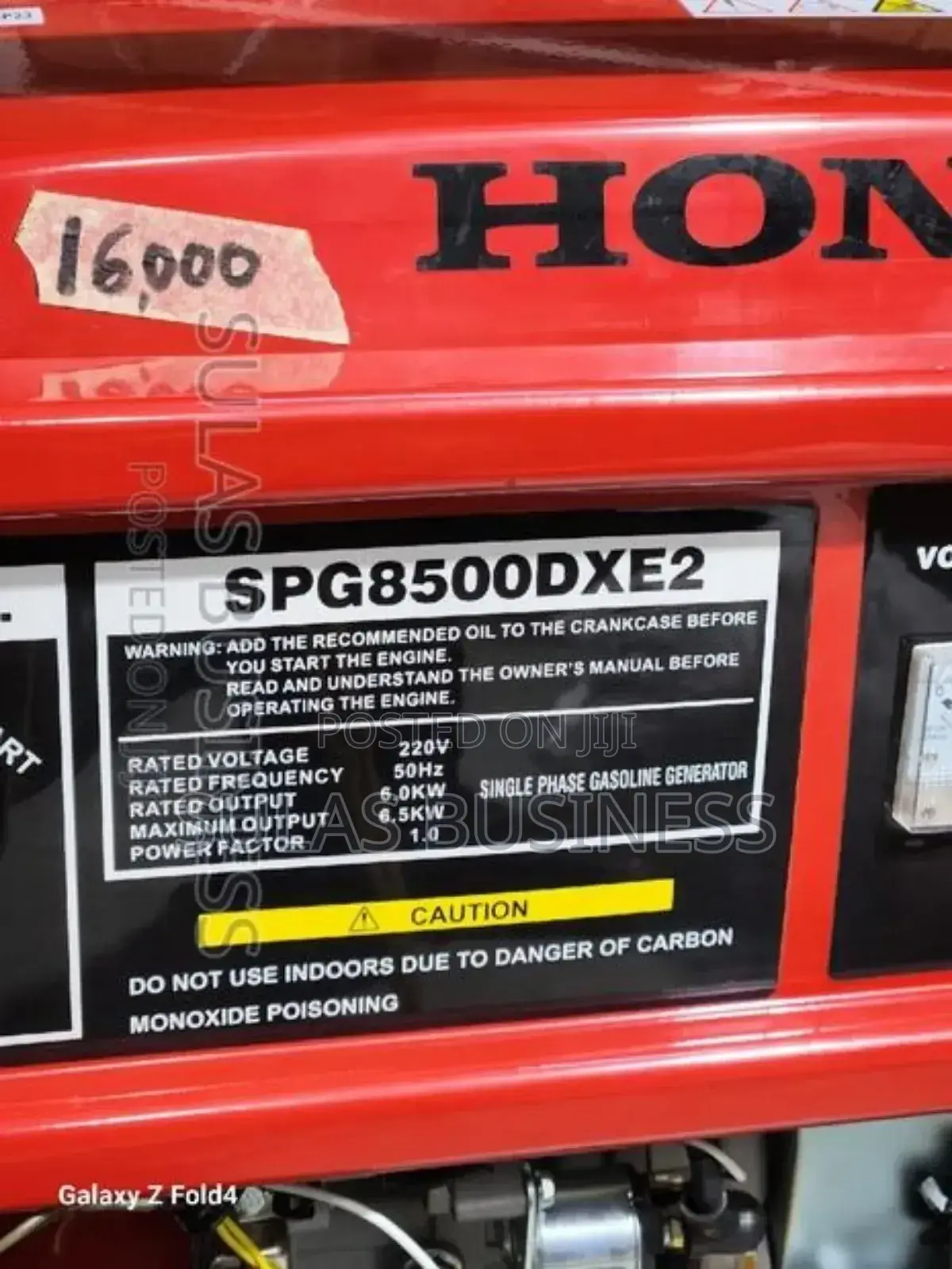 6.5 Kva HONDA GENSET