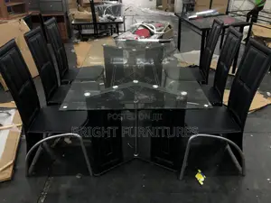 Quality Imported Glass Dining Table With Six Chairs