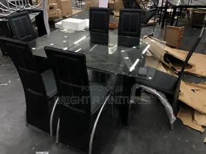 Quality Imported Glass Dining Table With Six Chairs