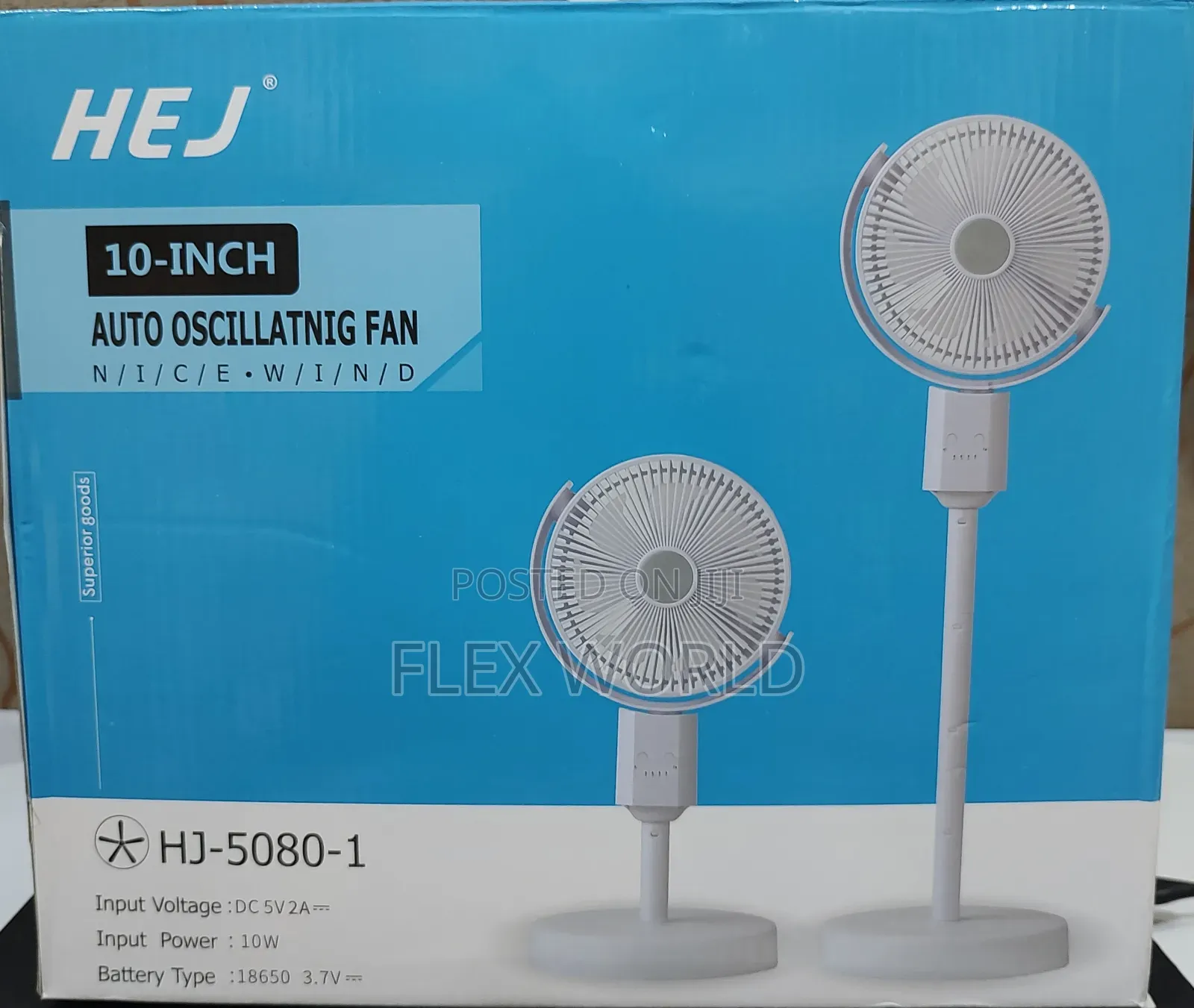 Foldable Chargeable Fan Rotating