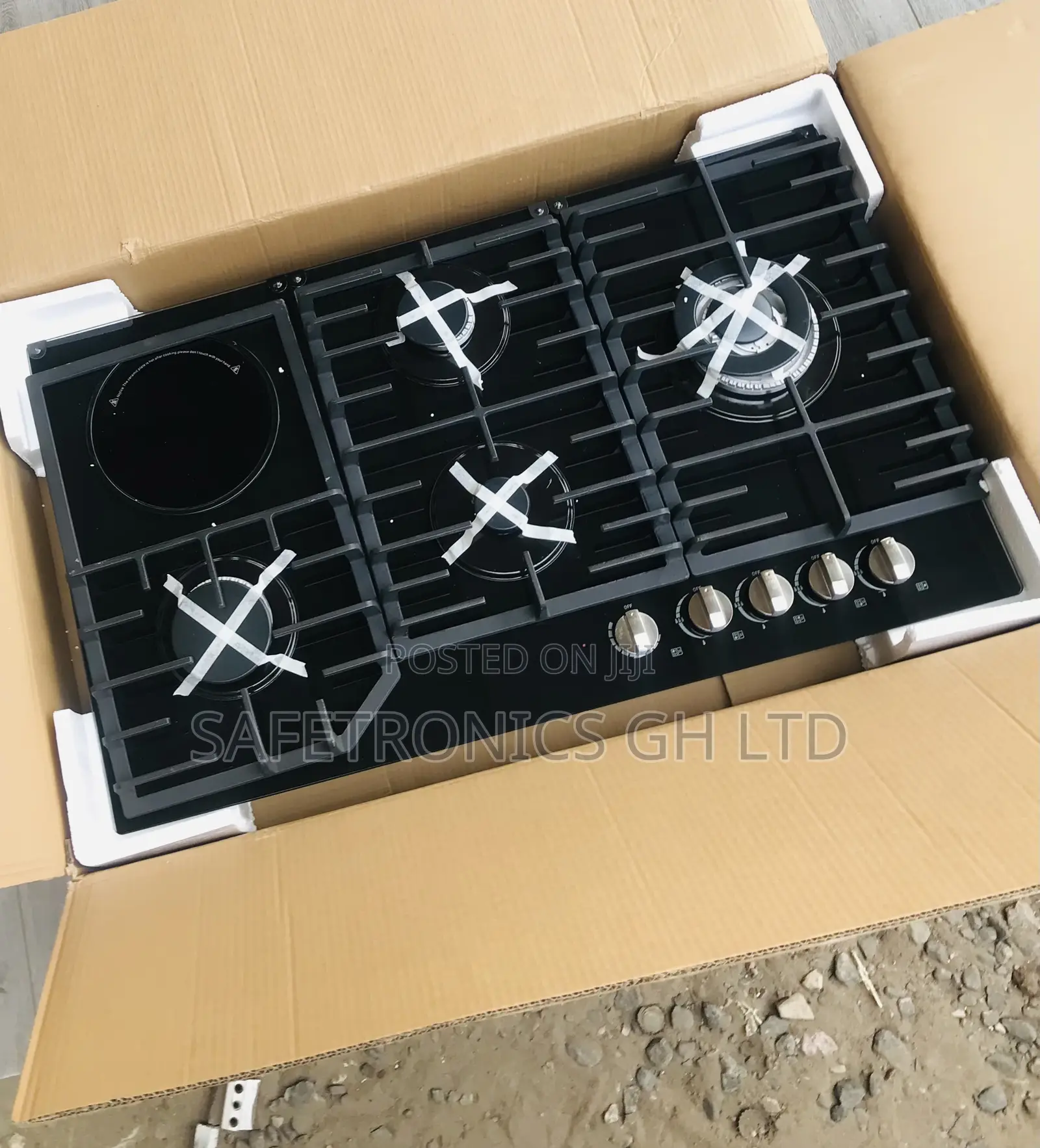 Best Really Black Glass 90cm Kenwood 1 Electric 4 Gas Hobs