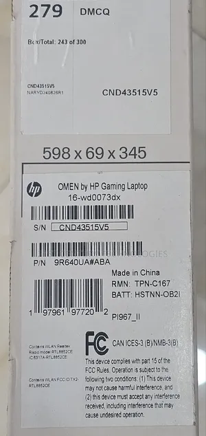 New Laptop HP Omen 16 16GB Intel Core i7 SSD 1T