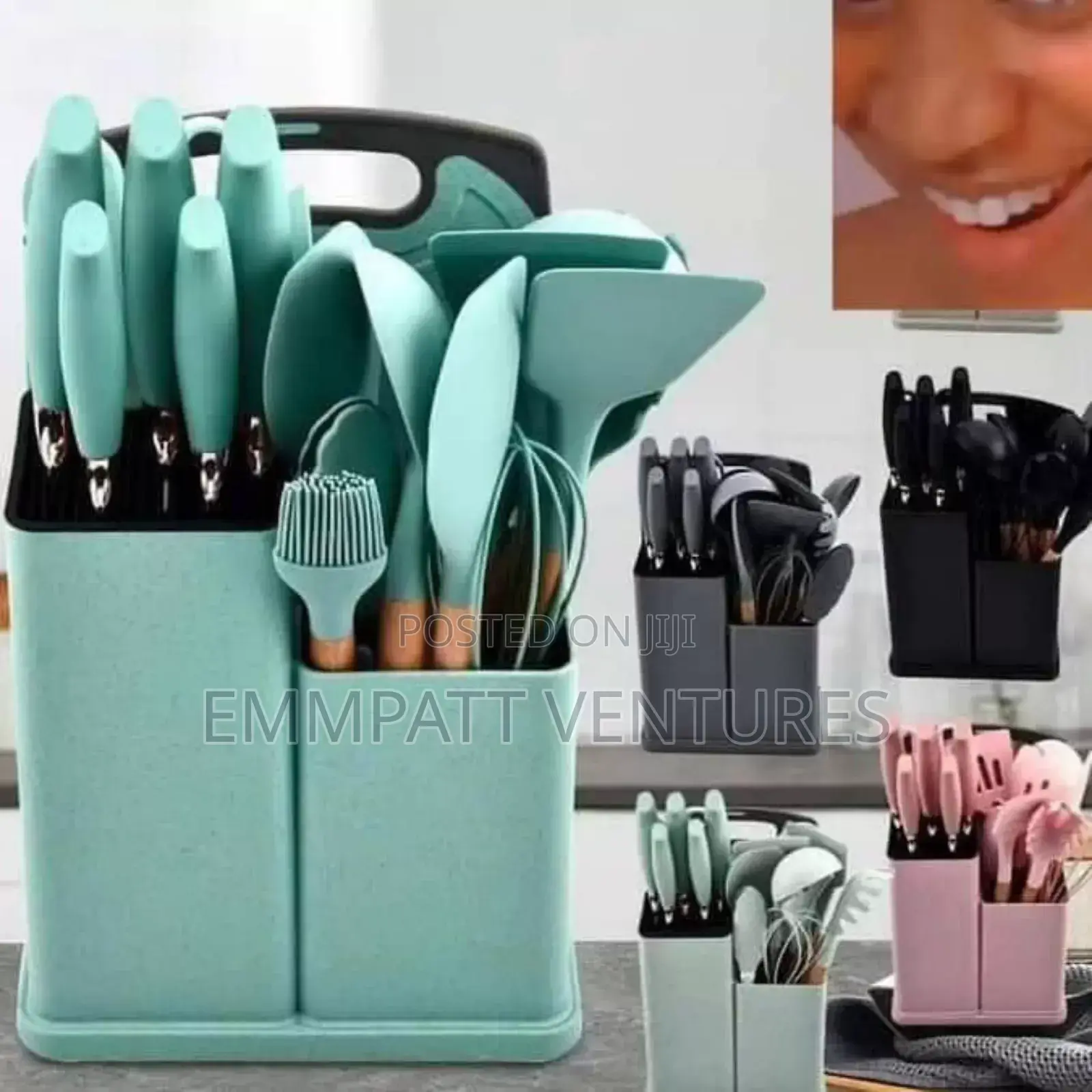 Modernized Knives ,Laddles and Chopping Board Set