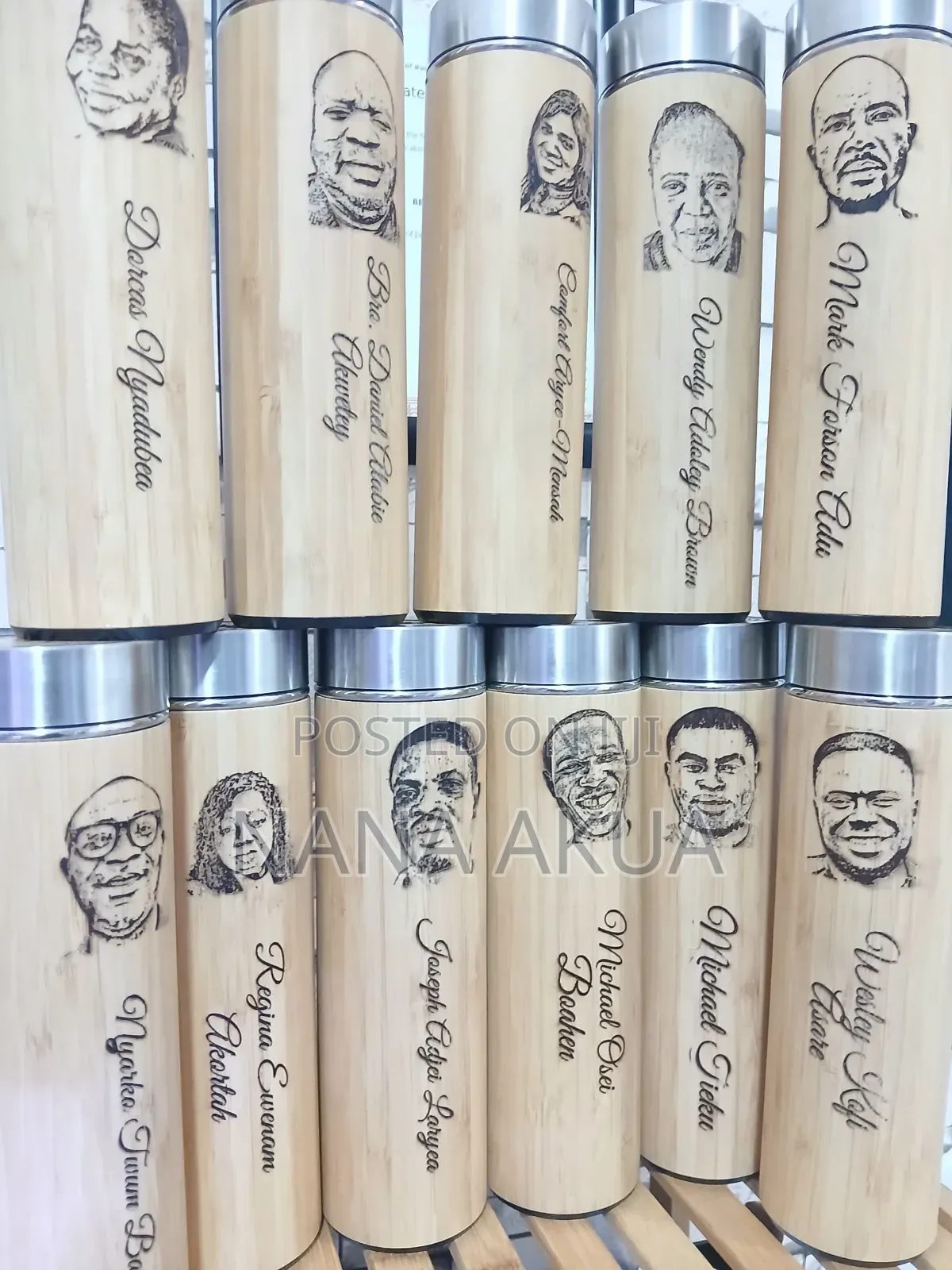 Bamboo Vacuum Flasks Customised