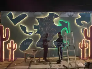 Backdrop Lightning Sign Event