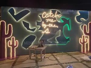 Backdrop Lightning Sign Event