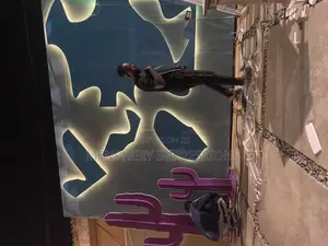 Backdrop Lightning Sign Event