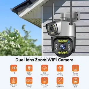 Dual Lens Waterproof CCTV With Sim Slot and Solar Panel