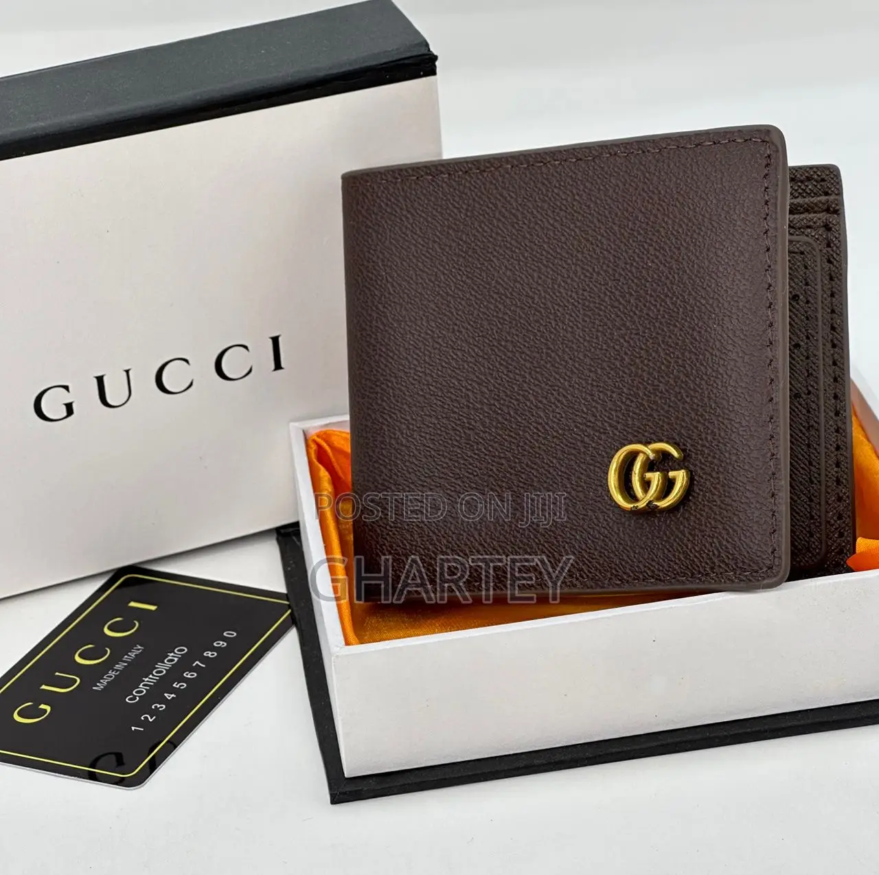 Luxury Fashionable Soft Leather Mens Gucci Pocket Wallet
