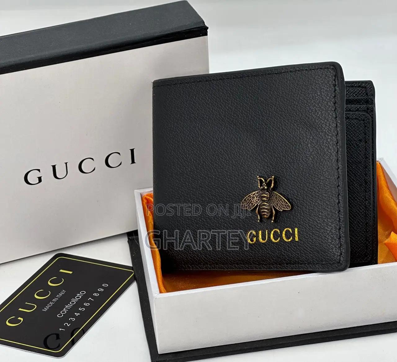 Luxury Fashionable Soft Leather Mens Gucci Pocket Wallet