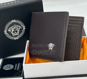 Versace Quality Leather Wallet Available in Black Coffee