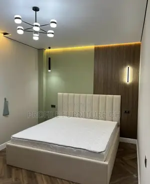 Authentic Fabric Queen Bedframe With Mattress (72x75)