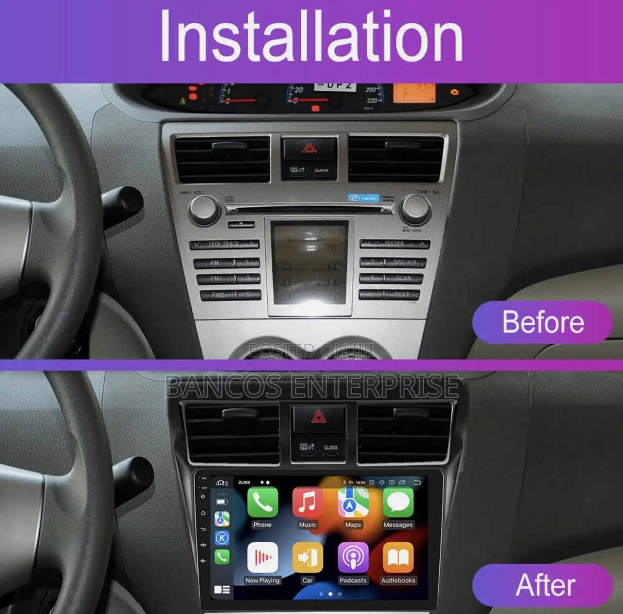 Toyota Vitz And Toyota Yaris Android Car Stereo