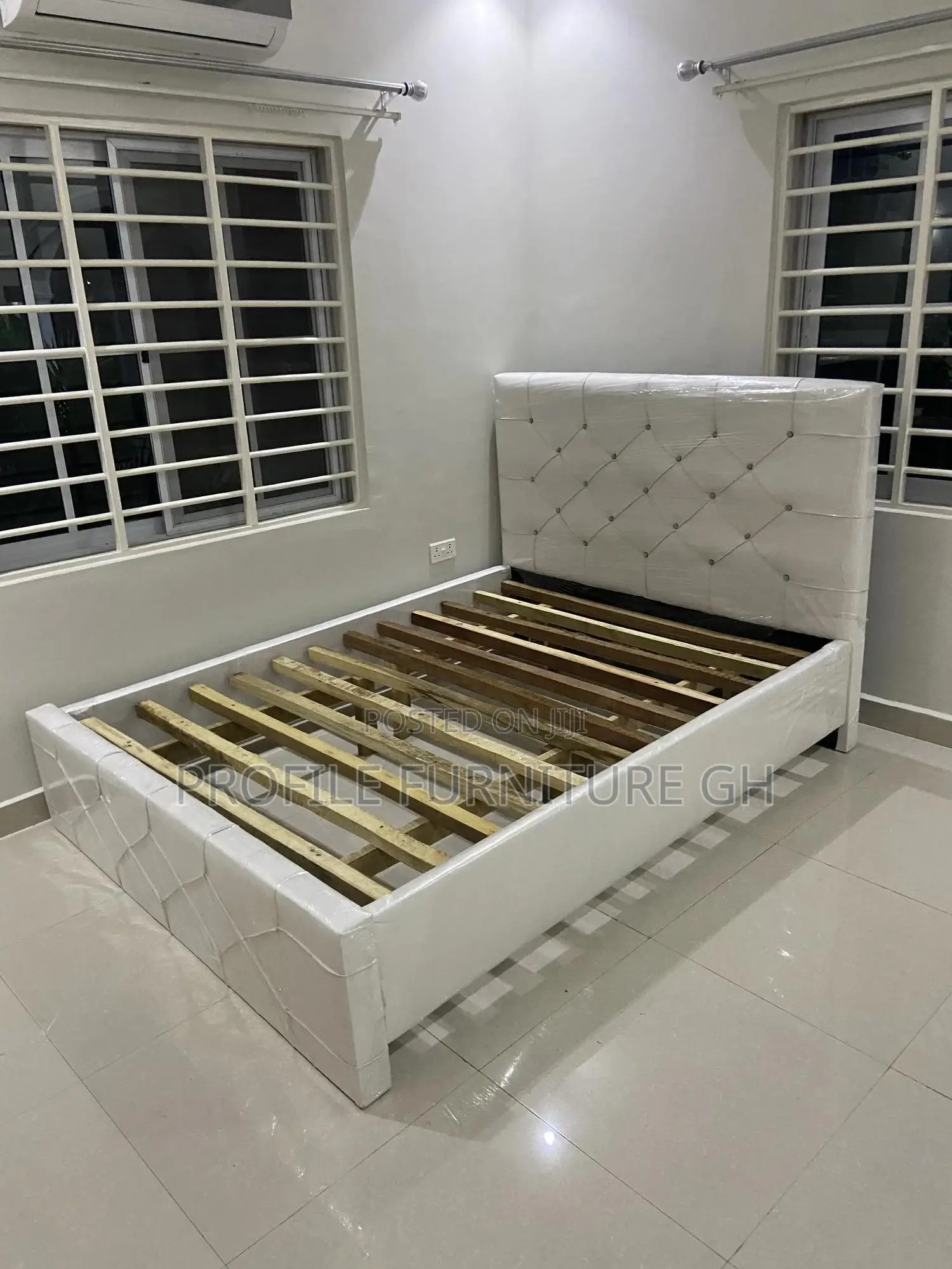 White Authentic Double Bedframe// Durable And Luxurious