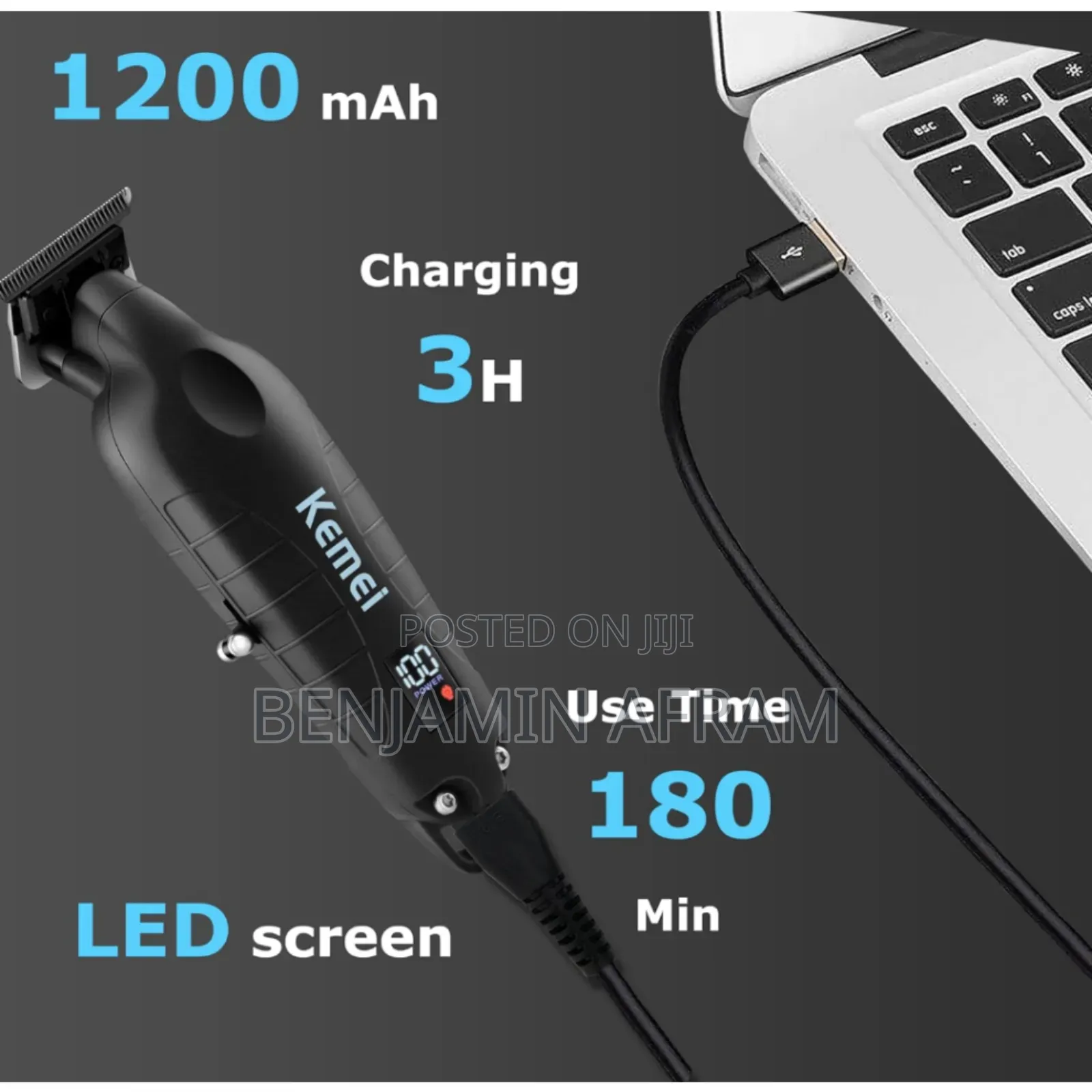 Rechargeable Cordless Barbering Machine KM -2293